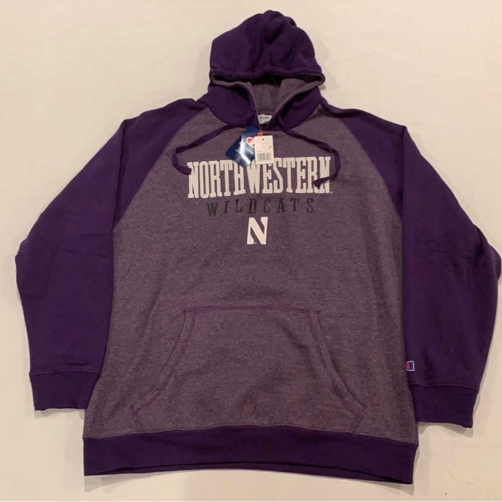 NEW Champion Northwestern Wildcats Purple Hoodie Sweatshirt - Size Mens XL